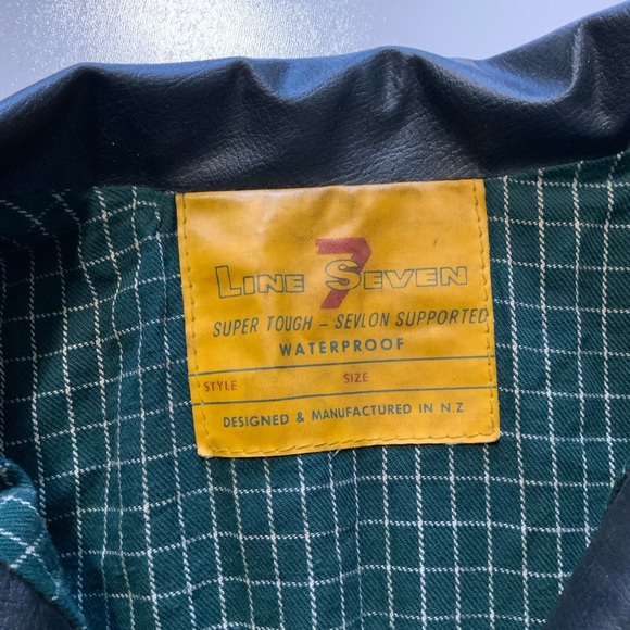 Vintage Line Seven 7 Waterproof Sevlon New Zealand PVC Sailing Black Jacket - Picture 14 of 16